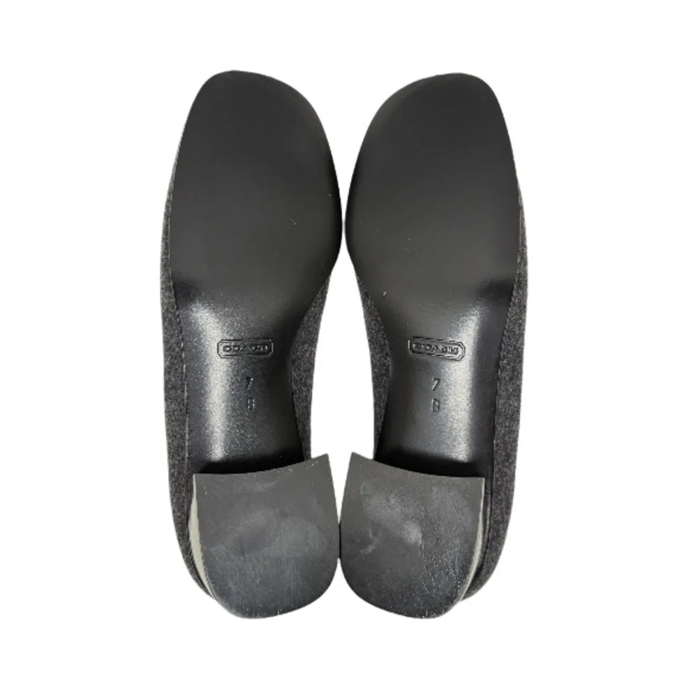 COACH | New Darby Wool Flats 7B Preppy Classic Formal Office Italian Shoes Mules - Picture 12 of 15
